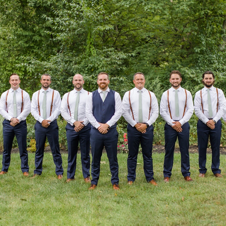 Personalisierte Geschenke für Männer Hosenträger Groomsmen Hosenträger Herren Hosenträger für Bräutigam Hosenträger Hochzeit Hosenträger Handgefertigte Leder Hosenträger Bild 1