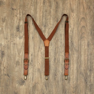 Genuine leather suspenders men brown suspenders Wedding Suspenders Mens Suspenders Groomsmen Suspenders Rustic Suspenders Rustic Wedding