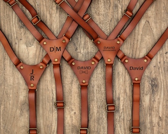 Suspenders - Wedding Suspenders - Men's Suspenders - Groomsmen Suspenders - Rustic Suspenders - Rustic Handmade Belt