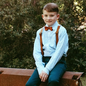 Genuine leather suspenders men brown suspenders Wedding Suspenders Mens Suspenders Groomsmen Suspenders Rustic Suspenders Rustic Wedding