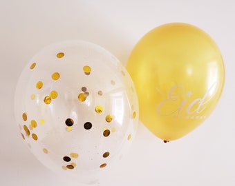 Eid Confetti Balloons, Confetti Balloons, Eid Balloons, Confetti, Eid, Latex balloons, Helium Balloons, party balloons, balloons, party