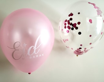 Eid Confetti Balloons, Confetti Balloons, Eid Balloons, Confetti, Eid, Latex balloons, Helium Balloons, party balloons, balloons, party