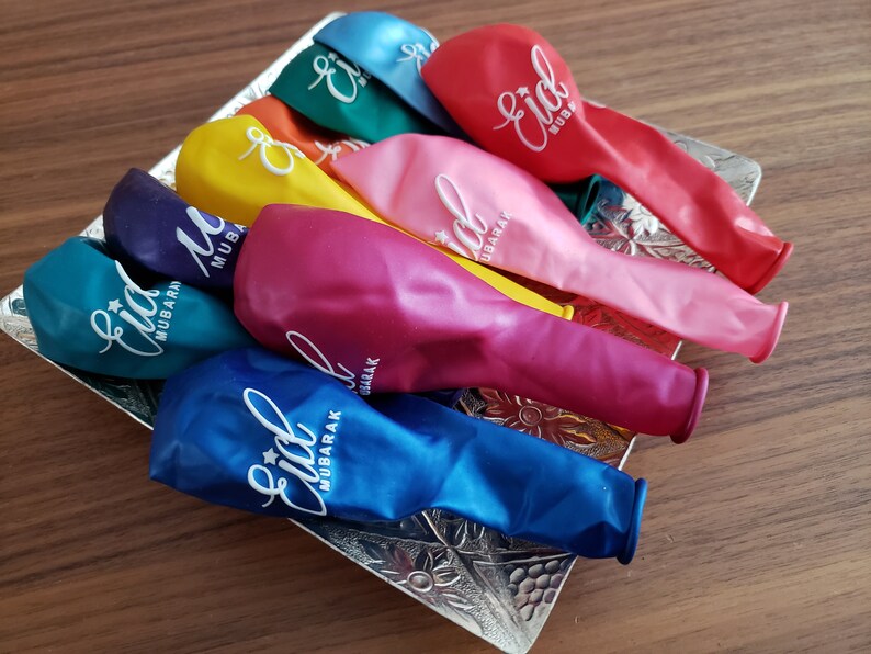 Eid Balloons Eid Party Supplies Eid Helium Balloons Eid Etsy Canada