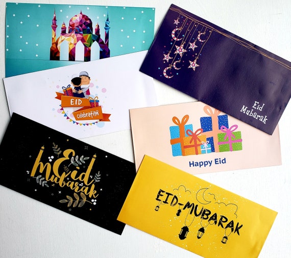 Enveloppes d'argent Eid, enveloppes Happy Eid, enveloppes d'argent