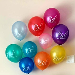 Eid Balloons, Eid Party Supplies, Eid Helium Balloons, Eid Bunting, Eid Banner, Confetti Balloons, Balloons
