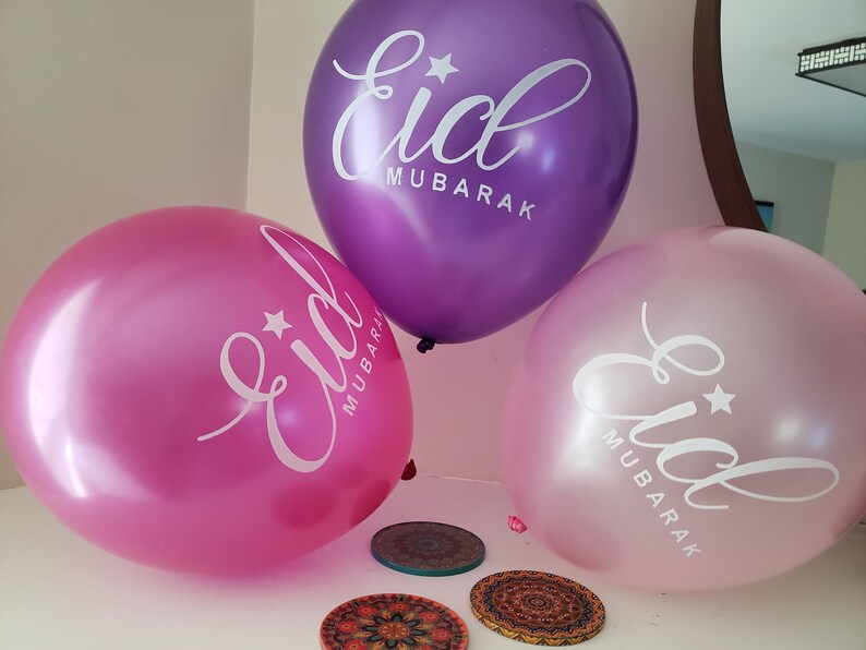 Eid Balloons Eid Party Supplies Eid Helium Balloons Eid Etsy Canada