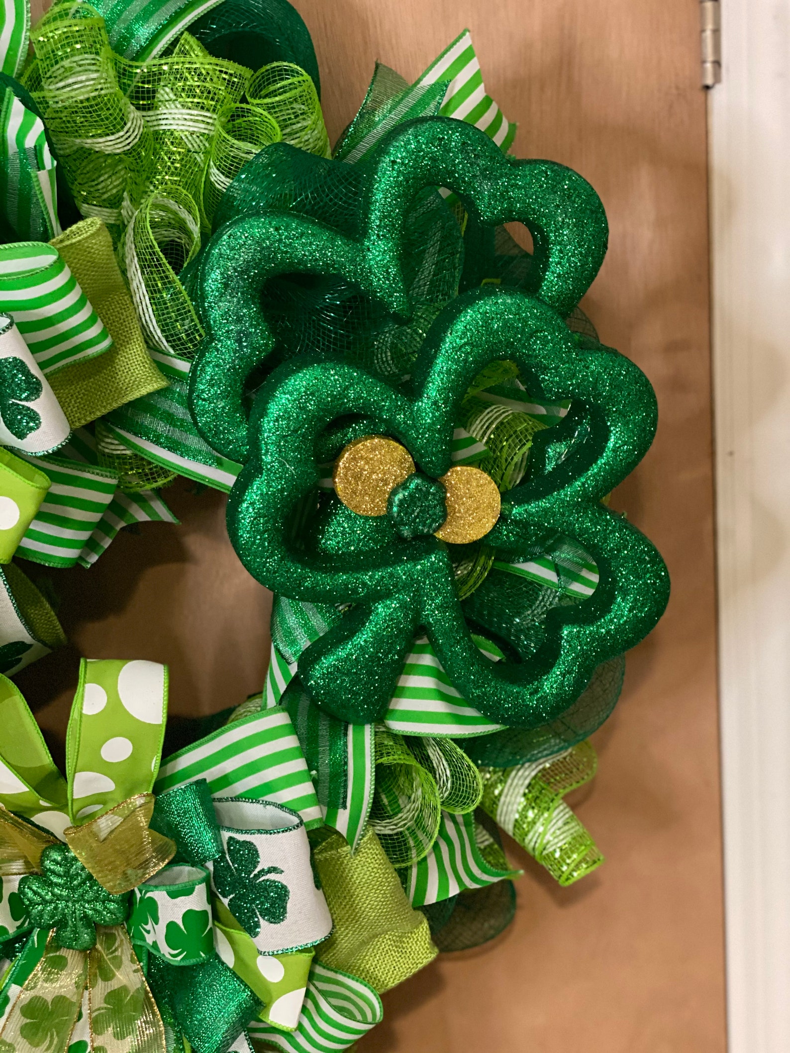st pattys day mesh wreath