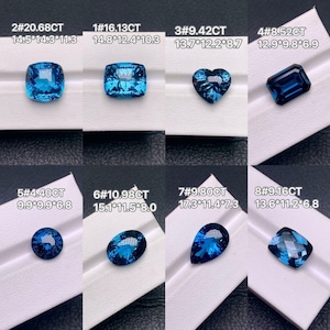 Natural London blue topaz loose stones for custom orders/unique chunky topaz/personalized jewelry gem/handmade fine custom jewelry gift
