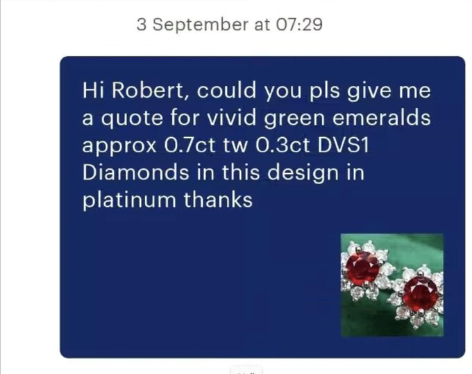 custom emerald studs