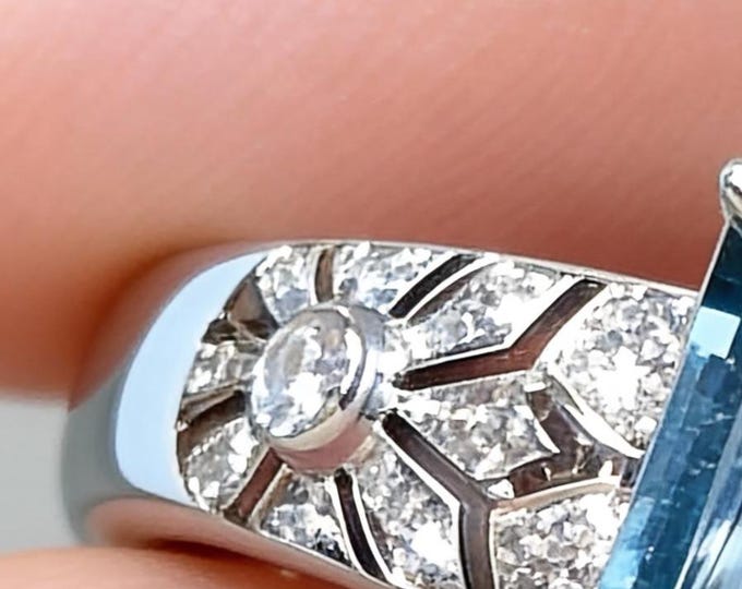 Custom Order for Michael: 14k white gold matching band, smooth section beneath the main stone and the same diamond pattern as the main ring