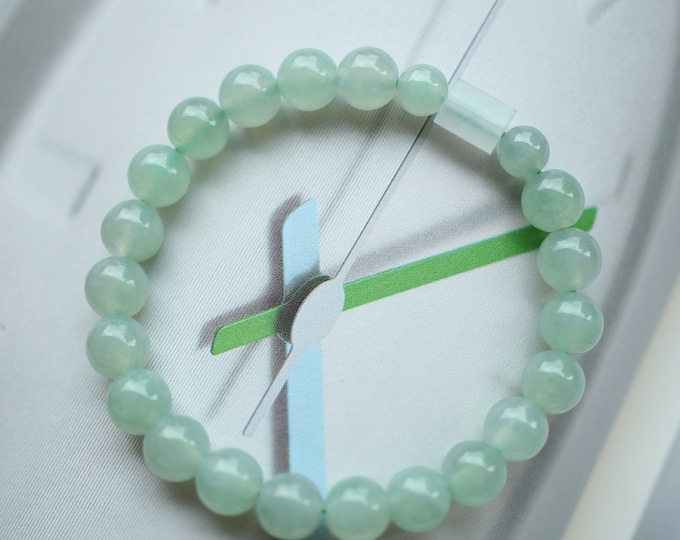 Certified Untreated Natural Myanmar Burmese beaded Jadeite Jade bracelet/One of a kind jade bracelet With Certificate/High end gift for her