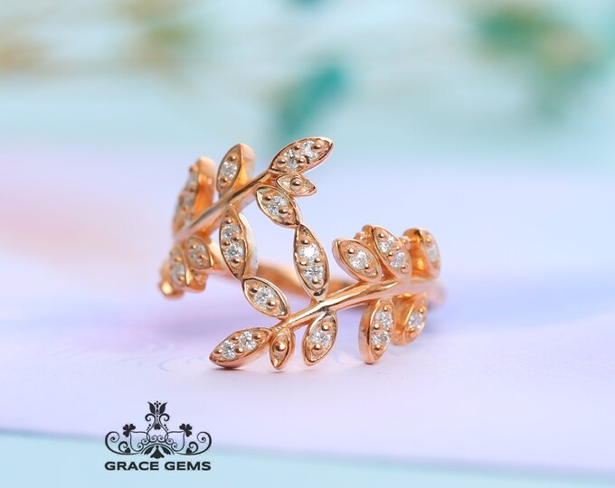 Unique Design Custom Multi-stone Natural Diamonds Engagement Ring/Promise Band/Eternity Wedding Band/Anniversary Gift/Mother's Day/Birthday