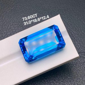 Natural huge Swiss blue topaz loose stone for custom order/one of a kind unique chunky topaz/personalized jewelry gem/handmade fine custom