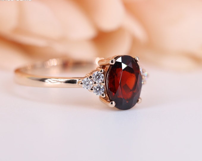 6X8mm 18k Solid Gold Twig Garnet Engagement garnet ring/Top quality pigeon Blood red garnet twig/Antique Vintage Art Deco/Handmade bridal