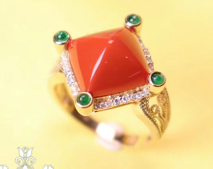 Rare Genuine agate Engagement Wedding Ring in 18k gold diamond and Tsavorite/Custom Full Eternity Agate Birthstone/Unique Anniversary Gift