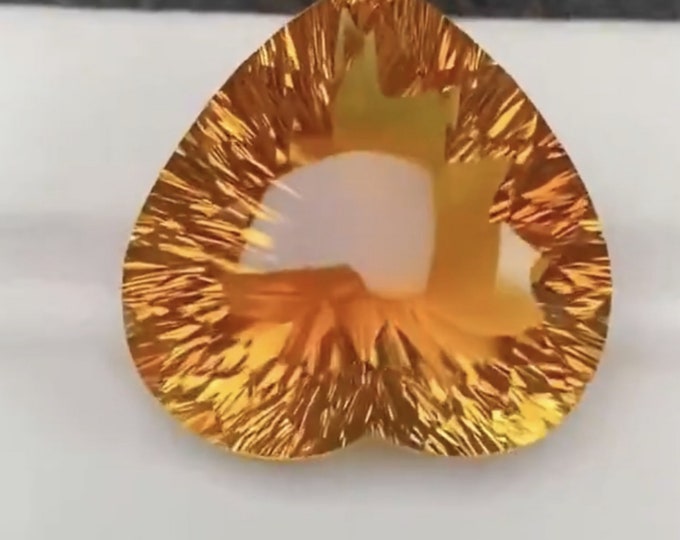 custom order-10ct loose stone, natural quality citrine-heart cut