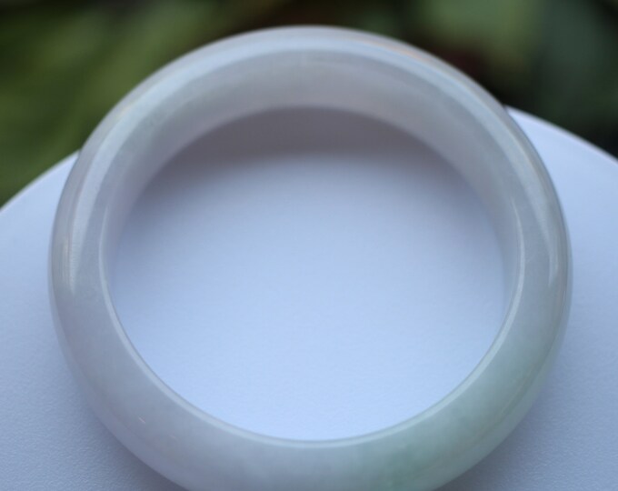 High Class Untreated Natural Myanmar Icy purple green Jadeite Jade Bangle/Round Shape One of a Kind Unique Jadeite jade bracelet/Anniversary