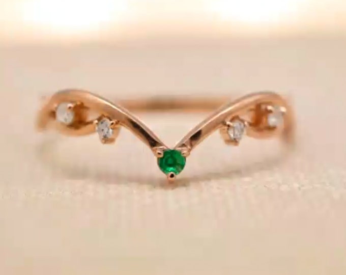 custom Tsavorite band for Josiah