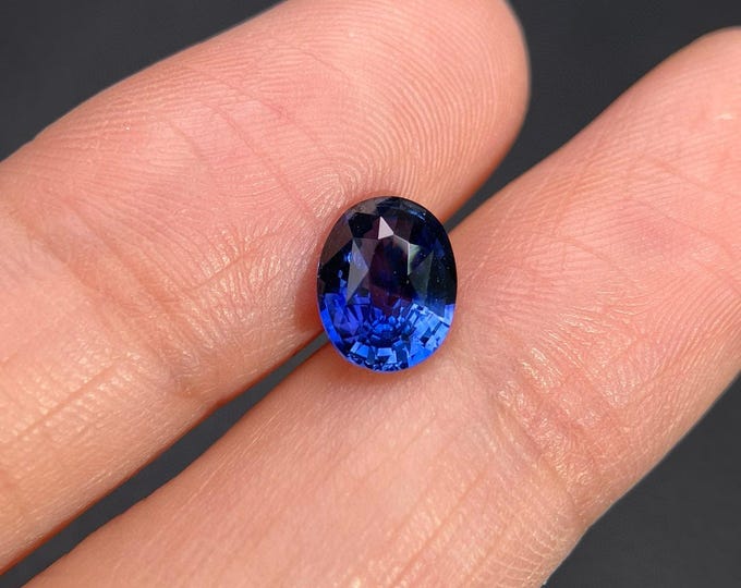 customer order- Hellen, double halo natural sapphire pendant, 18k white gold, 0.11ct diamonds, 0.7ct side sapphires, 6mmx8mm sapphire, chain
