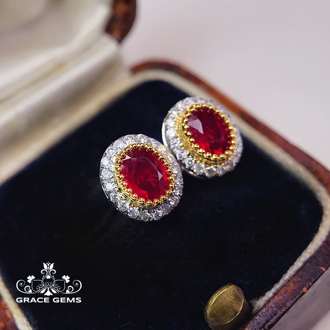アクセサリー 18K WG Ruby Earring (Only ONE pc.) il_1080xN.3240862682_g7jq.jpg