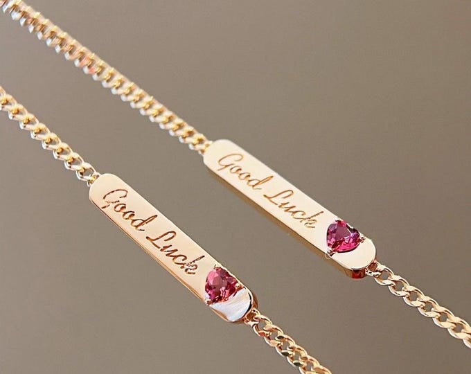 persona9lized pink tourmaline bracelet/18k gold custom bracelet with natural gemstones handmade jewelry for mom lover anniversary women gift