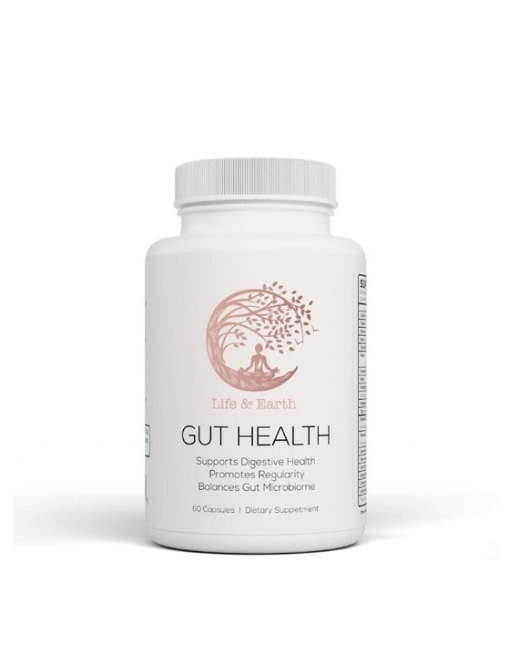 Life and Earth Gut Health - Gas and Bloating Relief, Constipation, Leaky Gut Repair - Gut Cleanse & Restore Digestion - 60 capsules