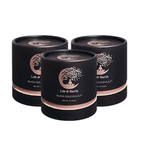 3 jars- Black Gold Shilajit - Pure Mumijo - 25 gram - Mumio - Salajjet - Authentic Altai Shilajit - Premium Resin - Pure Mumijo