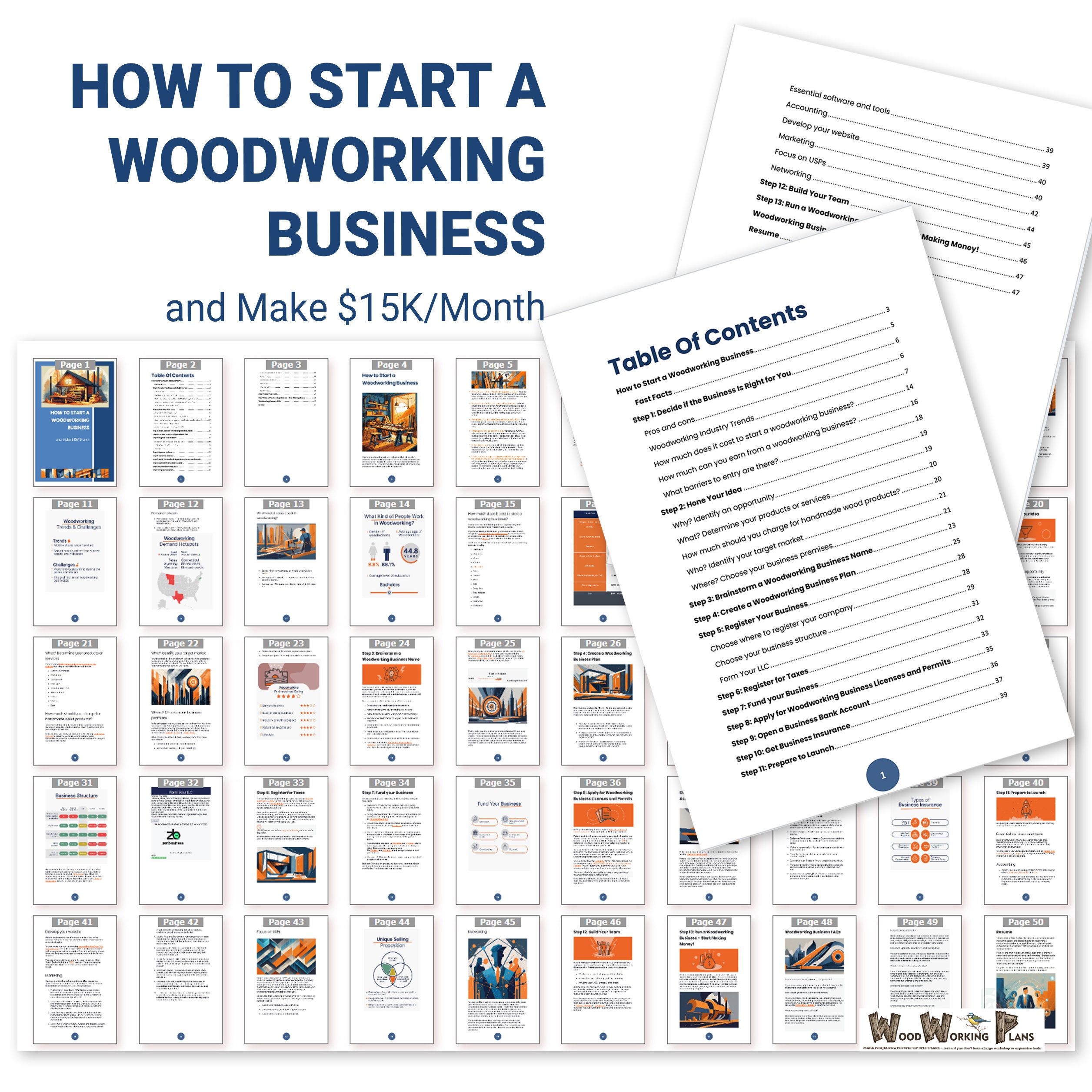 How to START a WOODWORKING BUSINESS Free Diy Woodworking Plans Projects Pdf Instant Download ...