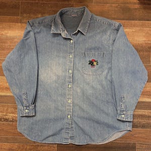 Embroidered Denim Shirt