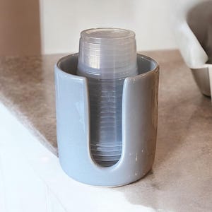 Fench Gray 5-Ounce Dixie Cup Holder - Stylish Solo Cup Dispenser for Practical and Organized Cup Access