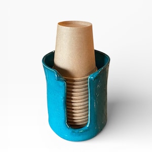 Turquoise 3-Ounce Dixie Cup Holder - Stylish Solo Cup Dispenser for Practical and Organized Cup Access