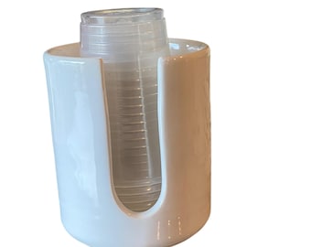 White 3-Ounce Dixie Cup Holder - Stylish Solo Cup Dispenser for Practical and Organized Cup Access