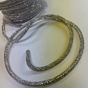 6mm clear rhinestone cord