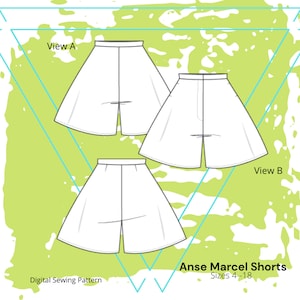Anse Marcel Shorts PDF Pattern Sizes 4-18 - Etsy