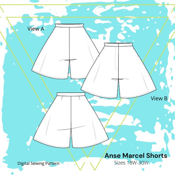 Anse Marcel Shorts PDF Pattern Sizes 18W-30W