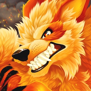 Fire Dog - Semi Gloss Print