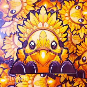 Sticker Chocobo Peeker - Vinyle mat
