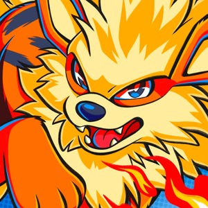 Arcanine - Seidenmattdruck
