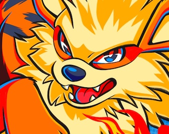 Arcanine - Seidenmattdruck