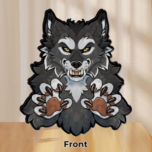 Werewolf Acrylic Keychain - 7.5cm Charm