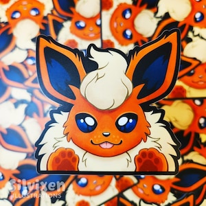 Flareon Peeker Sticker - Matte Vinyl