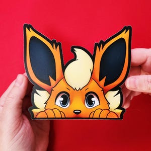 Flareon Peeker Sticker - Matte Vinyl