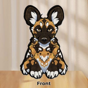African Wild Dog Acrylic Keychain - 7.5cm Charm