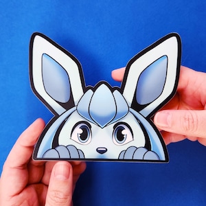 Glaceon Peeker Sticker - Matte Vinyl