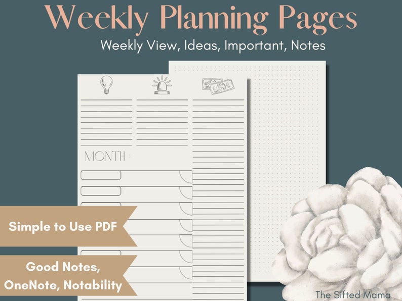 Weekly Planning Pages to Organize Your Life Etsy