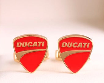 Red Italian Design Ducati Lover personalised engraved silvercustom cufflinks Style from Italy Gashion Modern Exclusive Valentine's Day gift