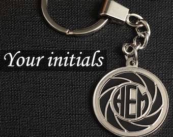 Personalized Keychain Custom Keyring Gift for Groomsmen Farther's Day Gift Keychain with Initials Metal  Monogram Valentine Day present