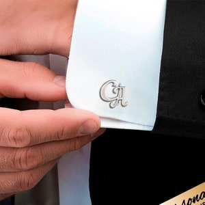 personalised engraved cufflinks, Initials anniversary gift Wedding Cufflinks Personalized, Cufflinks for Groom, Monogram cufflinks