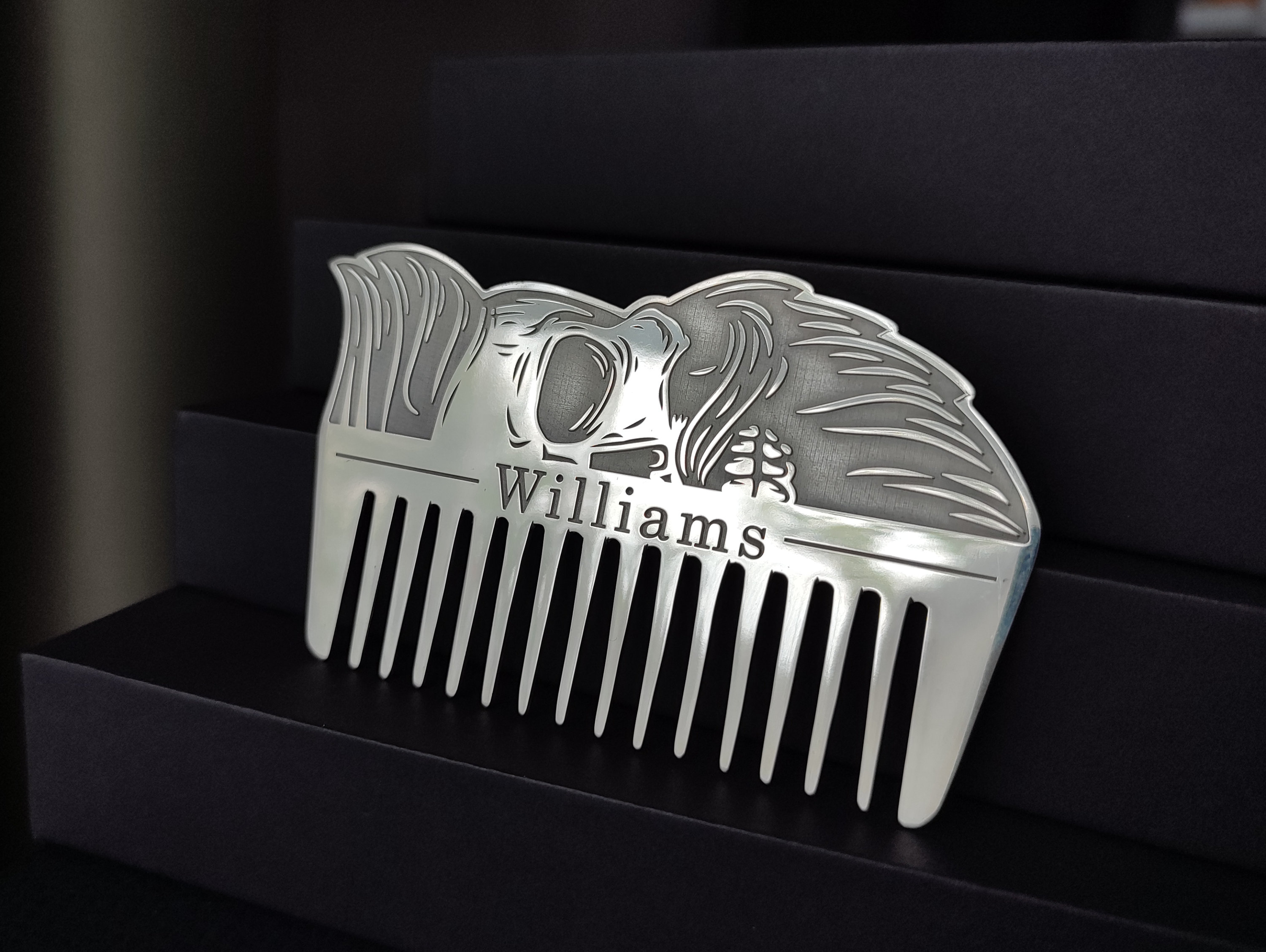 Gentleman Barber styling hair comb with skull for hair beard or mustache, Personalized gift, Custom Design Gift for groomsman Gift with name