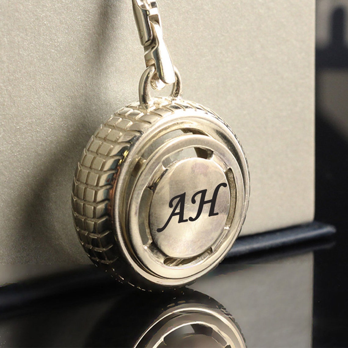 Personalized Silver Keychain Car Logo Personalized Metal Etsy